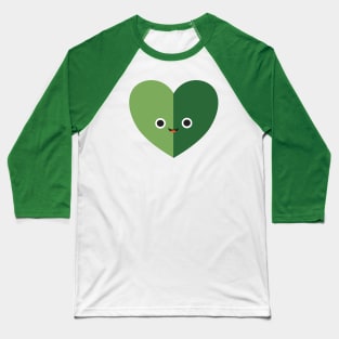 Green Love Nature Heart Baseball T-Shirt